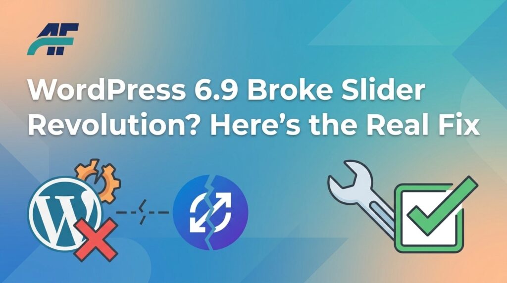 WordPress 6.9 Broke Slider Revolution? Here's the Fix